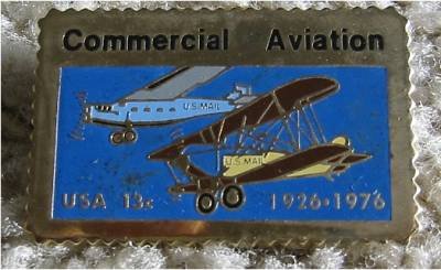 Commercial Aviation Biplane stamp pin lapel pins 1684 S
