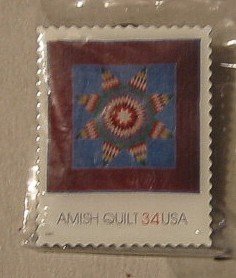 Amish Quilt Lone Star Stamp pin lapel pins hat new 3525 S
