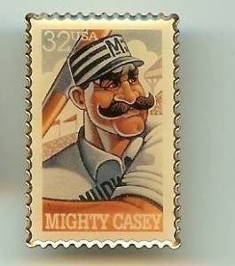 Mighty Casey Baseball stamp pin lapel tie tac 3083 S
