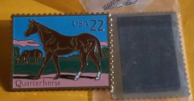 Quarter Horse Stamp collectible cloisonne Magnet 2155mg