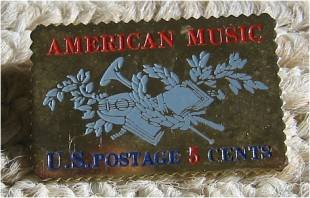 American Music stamp pins lapel pin hat tie tac 1252
