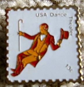 Theater Dance stamp pin lapel pins hat tie tac 1750