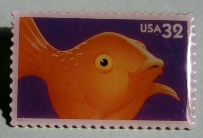 Bright Eyes Fish Goldfish Stamp pin lapel pins hat 3231 S