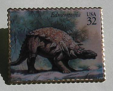 Edmontonia Dinosaur stamp pin lapel pins hat 3136i s