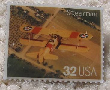 Stearman Classic Aircraft Plane stamp pin hat new 3142L s