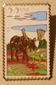 Moose Wildlife Stamp magnet cloisonne new 2298mg