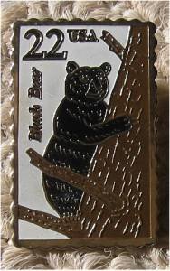 Black Bear Wildlife stamp pins lapel pin hat new 2299