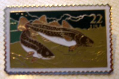 Atlantic Cod stamp pins lapel pin hat tie tac new 2206 S