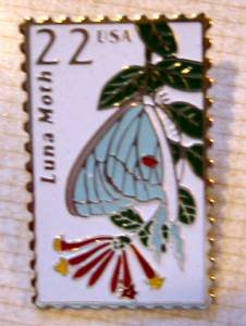 Luna Moth Wildlife stamp pins tie tac lapel pin 2293