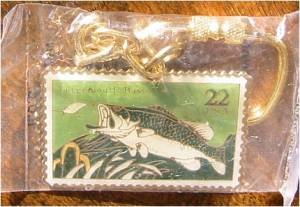 Largemouth Bass Stamp keychain cloisonne new 2207kc