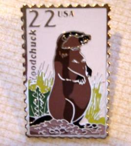 Woodchuck Wildlife stamp pins lapel pin hat 2307