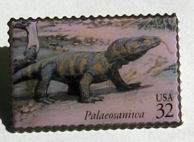 Dinosaur Palaeosaniwa metal stamp pin lapel pins hat 3136L S