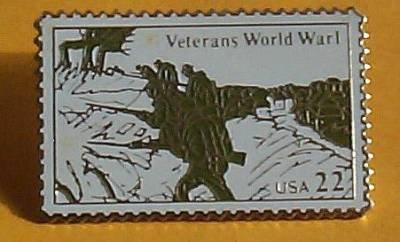 Veterans World War I Stamp Pin lapel pins hat 2154