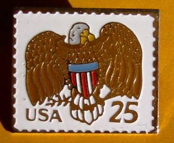 American Eagle Shield stamp pin lapel pins hat 2431
