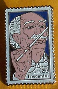 Arturo Toscanni Stamp pin lapel pins hat tie tac 2411 S