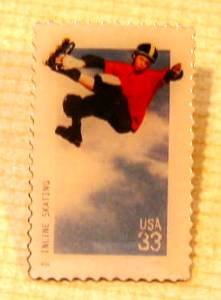 Inline Skating Stamp Pin collectible lapel pins 3324 s