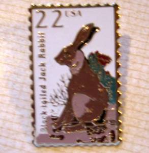 Black-tailed Jack Rabbit Wildlife stamp pin lapel 2305