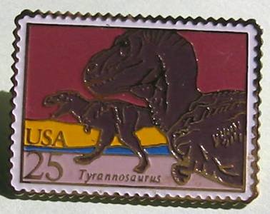 T. Rex Tyrannosaurus Dinosaur stamp pin T. Rex lapel pins hat 2422 S