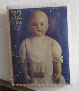 Martha Chase Doll Stamp pin lapel pins hat new 3151d s