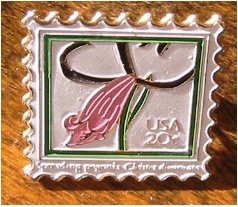 Spreading Pogonia Orchid Stamp pin lapel pins hat 2078s