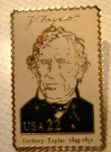 Zachary Taylor lapel stamp pin lapel pins hat 2217c S