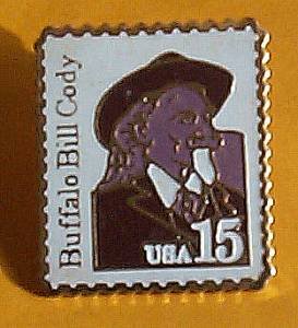 Buffalo Bill Cody Stamp Pin lapel pins hat tie tac 2178 s