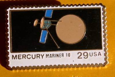 Mercury Mariner 10 Stamp pin lapel pins hat NASA 2568