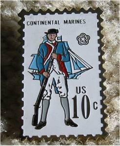 Marine Musket Sailing Ship stamp pin lapel pins 1567