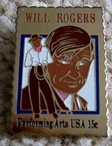 Will Rogers stamp pin lapel hat pins tie tac new 1801