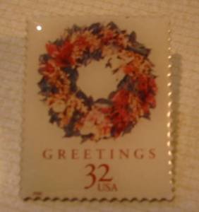 Christmas Wreath Tropical Stamp Pin lapel pins hat 3248 S
