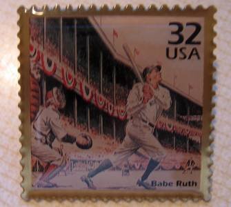 Babe Ruth CTC stamp pin lapel pins hat tie tac 3184a
