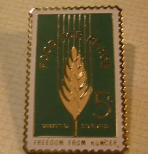 Food for Peace Hunger Agriculture mini Stamp pin 1231s