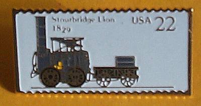 Stourbridge Lion Locomotive Stamp Pin lapel pins 2362 S
