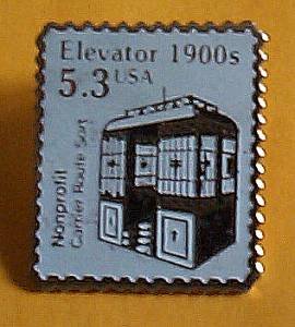 Elevator metal Stamp pin lapel pins hat new 2254 S
