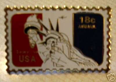 Statue of Liberty stamp pin lapel pins hat tie tac C87