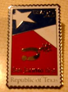 Texas Republic stamp pin lapel pins hat tie tac 2204