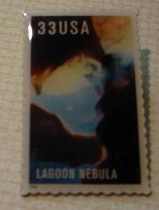 Lagoon Nebula Hubble stamp pin lapel hat tie tac 3386