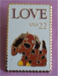 Love 1986 Stamp pin lapel pins tie tac cloisonne 2202sm S