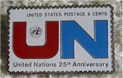 United Nations stamp pin lapel pins hat tie tac 1419