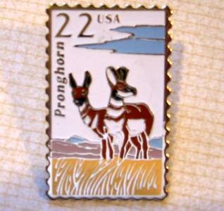 Pronghorn Antelope Wildlife stamp pin lapel pins 2313