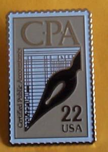 Certified Public Accountants CPA Stamp Pin hat 2361