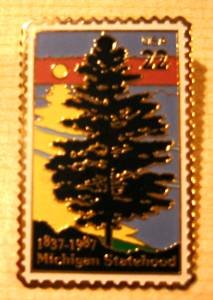 Michigan Statehood stamp pin lapel pins hat 2246