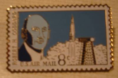 Robert Goddard NASA stamp pin lapel pins hat C69 S