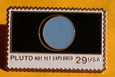 Pluto Unexplored NASA stamp pin lapel pins hat 2577 s