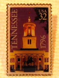 Tennessee Statehood TN Stamp Pin collectible lapel 3070 S