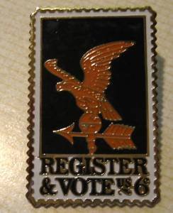 Register to Vote lapel pins stamp pin tie tac hat 1344 s
