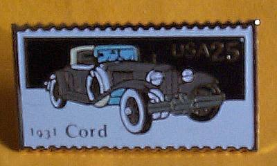 Cord 1931 Car Stamp Pin lapel pins hat tie tac 2383