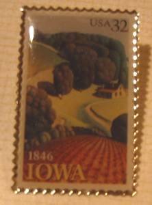 Iowa Statehood stamp pin lapel pins tie tac hat 3088 S