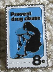 Prevent Drug Abuse stamp pin lapel pins tie tac 1438