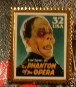 Lon Chaney Phantom Opera stamp pin lapel hat new 3168